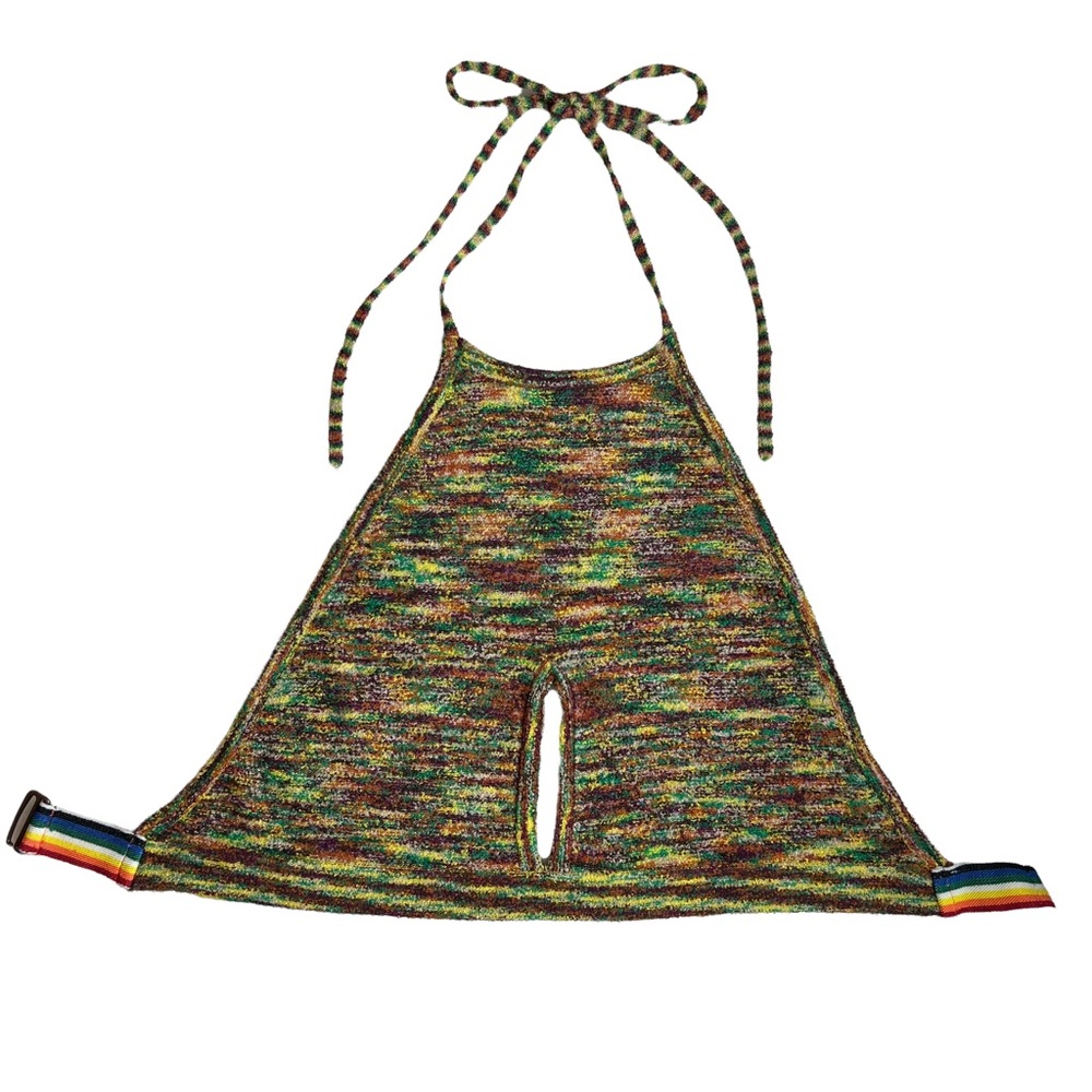Kimchi Blue Urban Outfitters Rainbow Hue Knit Halter Top Backless Size Small - Picture 7 of 12